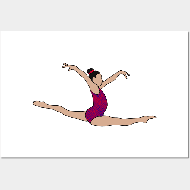 Leanne Wong Gymnastics Drawing Wall Art by GrellenDraws